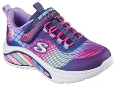 Skechers sneaker regnbue navy med blinklys